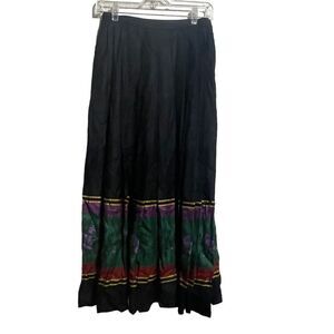 Linda Allard ELLEN TRACY Wool Blend Skirt Sz 8 Timeless Bohemian Pockets Pleated